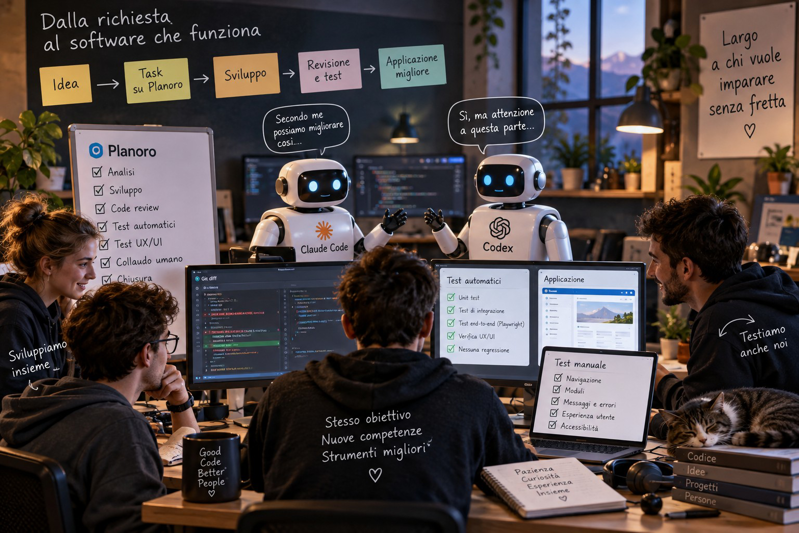 Claude Code, Codex e Planoro: come abbiamo organizzato il nostro flusso di sviluppo